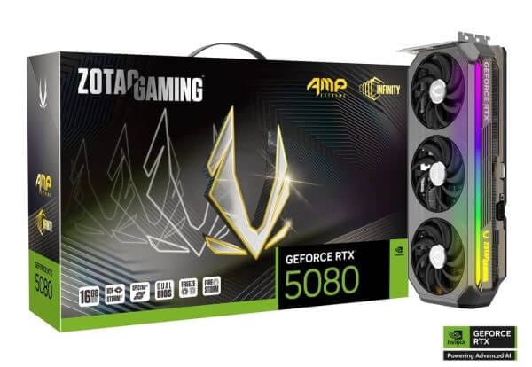 ZOTAC GAMING GeForce RTX 5080 AMP Extreme INFINITY 16GB GDDR7