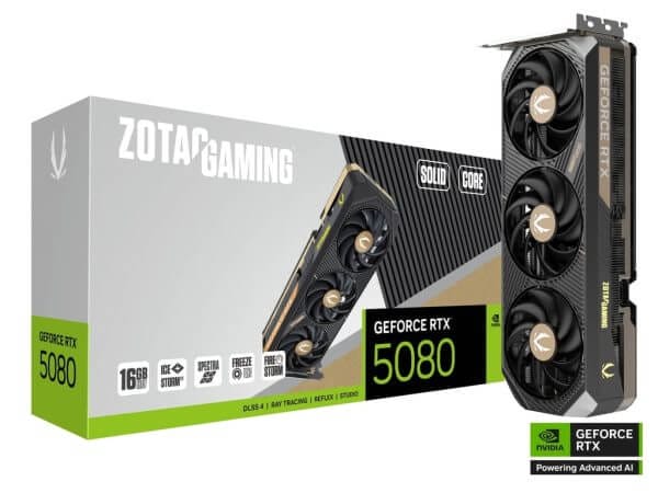 ZOTAC GAMING GeForce RTX 5080 SOLID CORE 16GB GDDR7