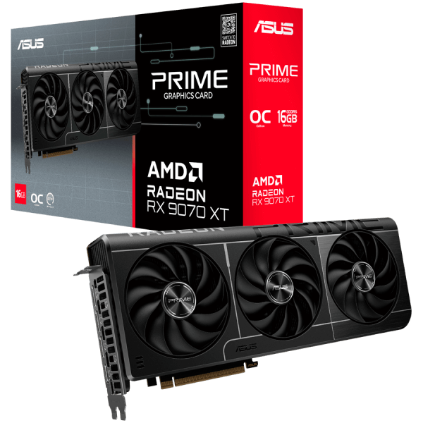ASUS Prime Radeon RX 9070 XT OC Edition 16GB GDDR6 (PRIME-RX9070XT-O16G) grafična kartica