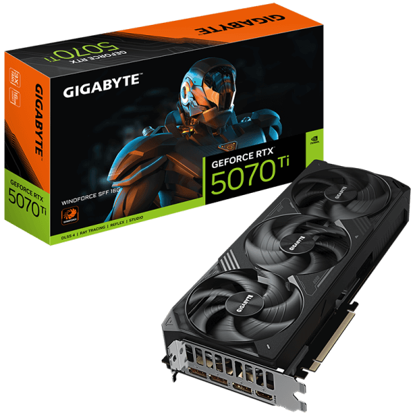GIGABYTE GeForce RTX 5070 Ti WINDFORCE SFF 16G GDDR7 grafična kartica