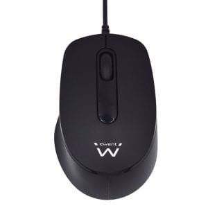 Ewent Optical s Silent Click, 1000dpi, črna, USB