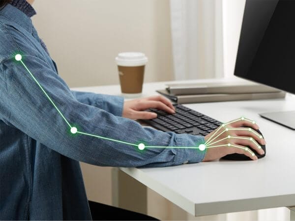Ewent Wireless Ergonomic Vertical, 2400dpi, črna, USB - Image 7