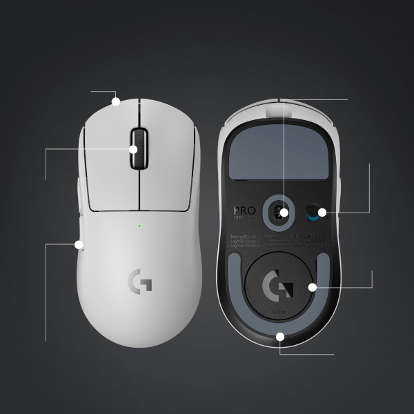 Logitech G PRO X SUPERLIGHT 2 Wireless, bela - Image 3