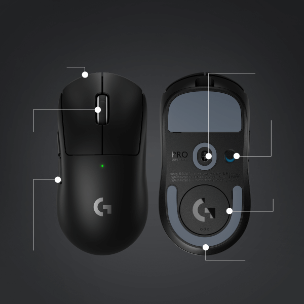Logitech G PRO X SUPERLIGHT 2 Wireless, črna - Image 8