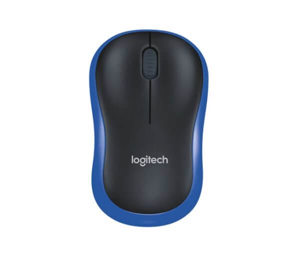 Logitech M185 Wireless, nano, optična, modra