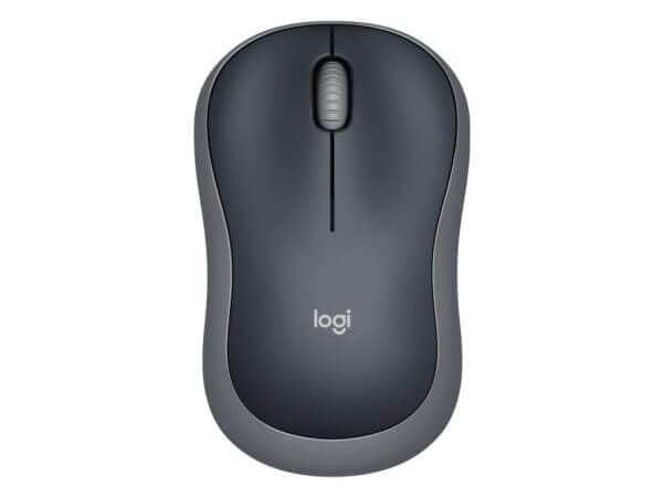 Logitech M185 Wireless, nano, optična, siva