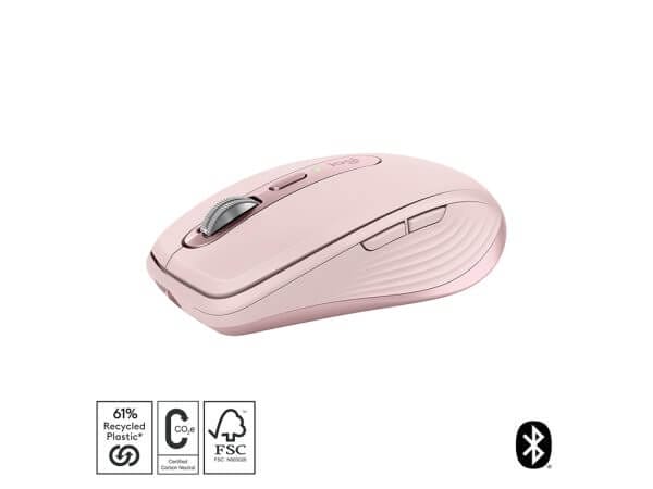 Logitech MX Anywhere 3S, Bluetooth, DarkField laser, roza - Image 2