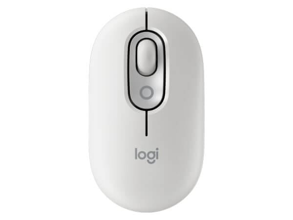 Logitech POP Mouse z EMOJI, Bluetooth, bela