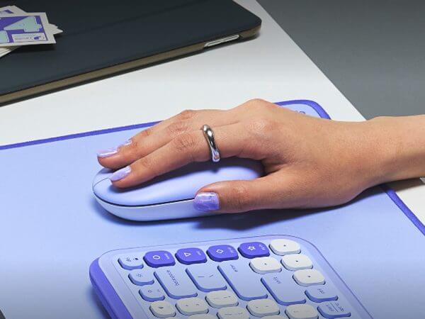Logitech POP Mouse z EMOJI, Bluetooth, vijolična - Image 3