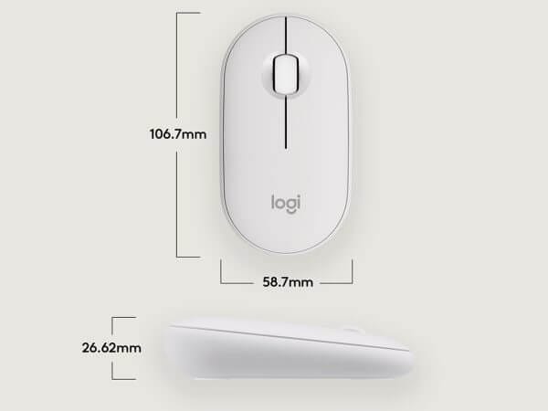 Logitech Pebble 2 M350S Wireless, bela - Image 3