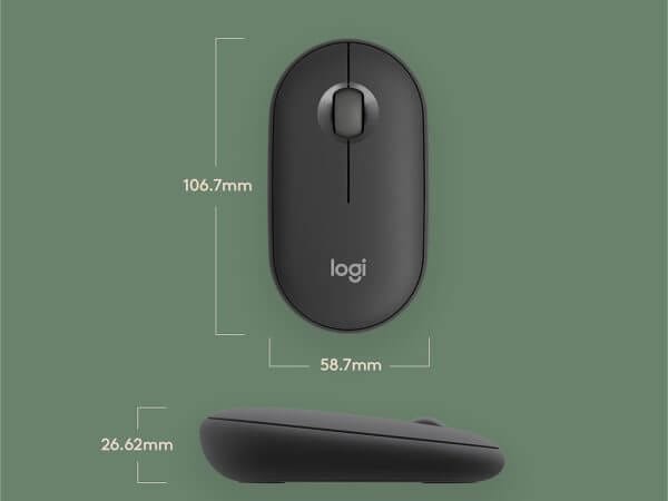 Logitech Pebble 2 M350S Wireless, grafitna - Image 3