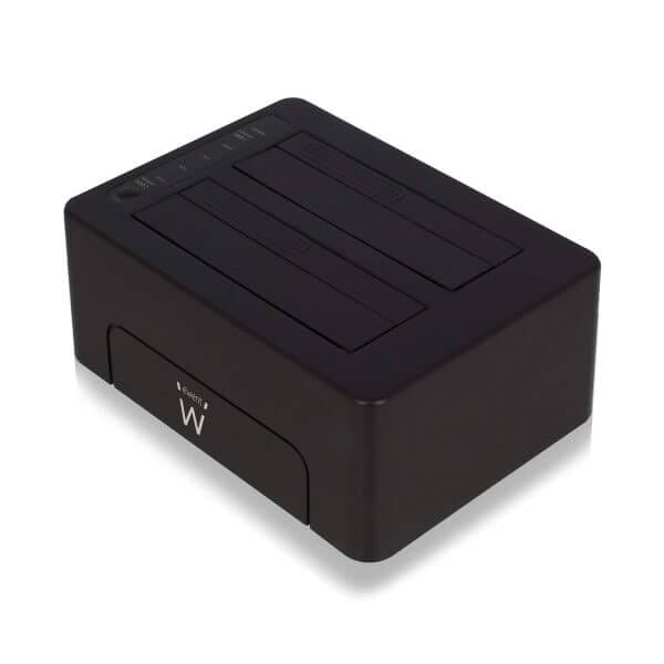 Postaja za HDD/SSD, 2x 2.5"/3.5", SATA v USB 3.1, črna, Ewent EW7014