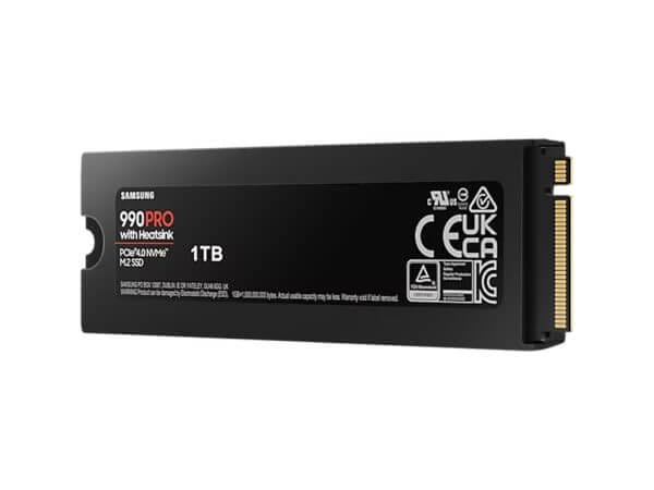 SSD 1TB M.2 80mm PCI-e 4.0 x4 NVMe, V-NAND, Samsung 990 PRO HeatSink (MZ-V9P1T0CW) - Image 4