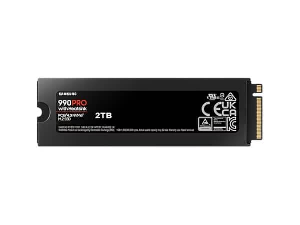 SSD 2TB M.2 80mm PCI-e 4.0 x4 NVMe, V-NAND, Samsung 990 PRO HeatSink (MZ-V9P2T0CW) - Image 2
