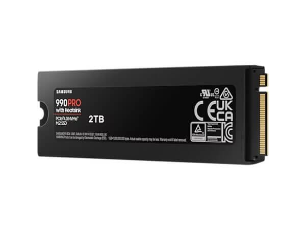 SSD 2TB M.2 80mm PCI-e 4.0 x4 NVMe, V-NAND, Samsung 990 PRO HeatSink (MZ-V9P2T0CW) - Image 4