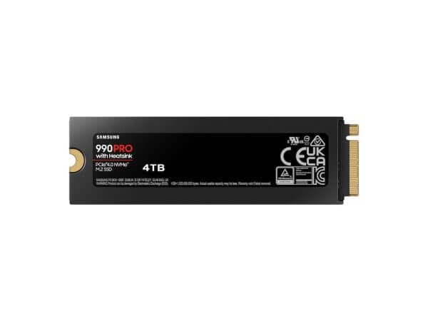 SSD 4TB M.2 80mm PCI-e 4.0 x4 NVMe, V-NAND, Samsung 990 PRO HeatSink (MZ-V9P4T0CW) - Image 2