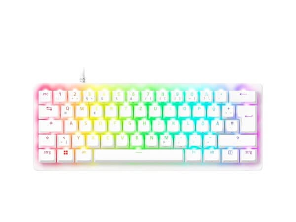 Razer Huntsman V3 Pro Mini, Bela, RGB, PBT, Analogna stikala Gen2, SLO g.
