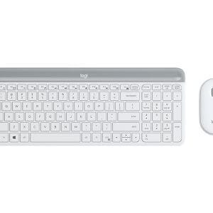 in miška Logitech Slim Wireless Combo MK470, bela, SLO g.