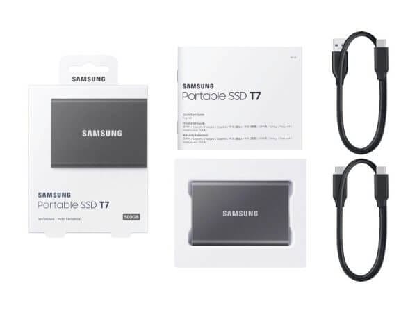 Zunanji SSD 2TB Type-C USB 3.2 Gen2 V-NAND UASP, Samsung T7, siv (MU-PC2T0T/WW) - Image 7