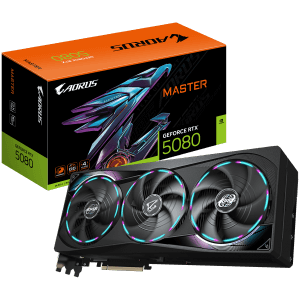GIGABYTE GeForce RTX 5080 AORUS MASTER 16G GDDR7 grafična kartica