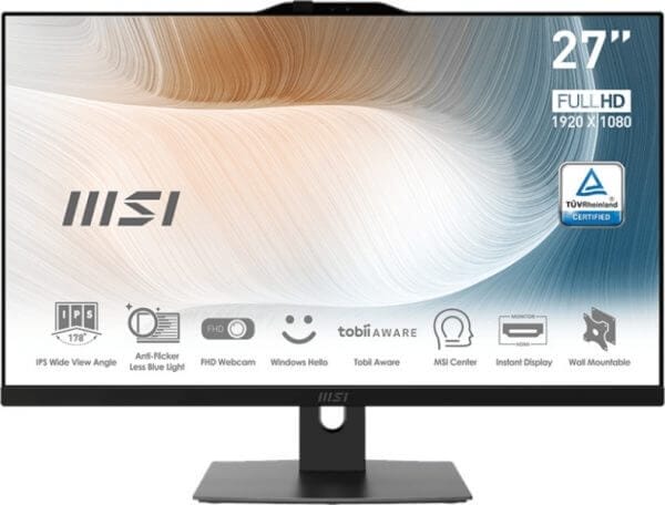 Računalnik MSI Modern AM272P 12M-1099XEU i5 / 8GB / 500GB SSD / 27" FHD / Windows 11 Pro / črn