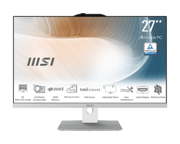 Računalnik MSI Modern AM272P 1M-1222XEU Core 7 / 16GB / 1TB SSD / 27" FHD / NoOS / bel - nastavljiv po višini