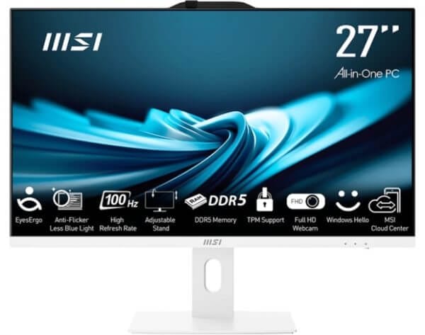 Računalnik MSI PRO AP272P 14M-887XEU i7 / 16GB / 1TB SSD / 27" FHD / Windows 11 Pro / bel - nastavljiv po višini