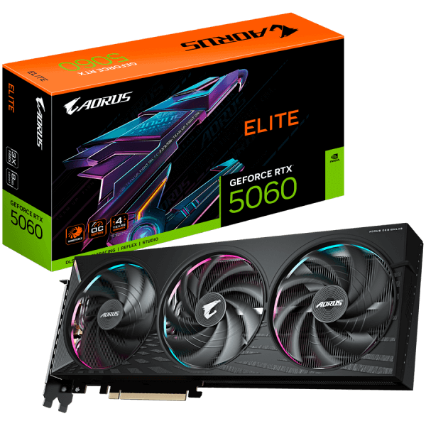 GIGABYTE AORUS GeForce RTX 5060 ELITE 8G GDDR7 grafična kartica