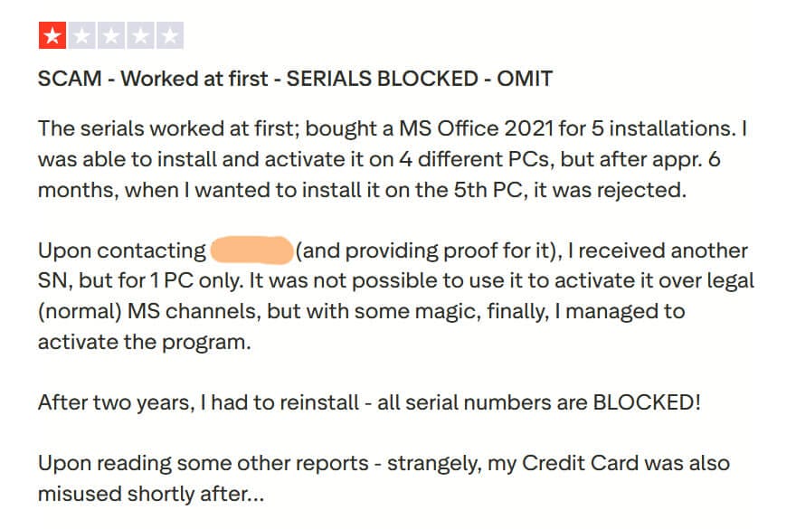 Nekdo ki je kupil spletni kljuc za microsoft office in ni deloval