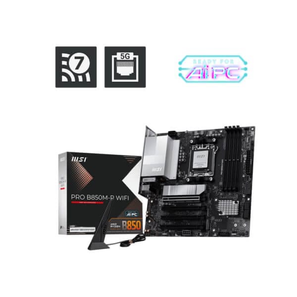 Osnovna plošča AM5 MSI PRO B850M-P WIFI microATX HDMI DisplayPort