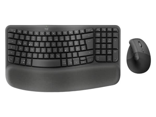 in miška Logitech Wave Keys and Lift COMBO, Wireless, grafitna, SLO g.