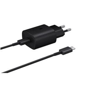 Hišni polnilec Samsung 25W EP-TA800 220V => USB-C + kabel USB-C 1m črn (EP-TA800XBEGWW)